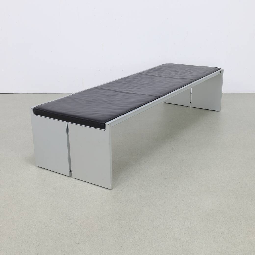BQ 01 Architectural Museum Bench in Leather by Wim Quist for Spectrum, 1970s