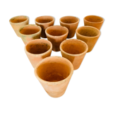 Set of 10 terracotta pots circa 1930 graineterie