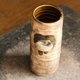 Tubular stoneware vase, dovecote pottery