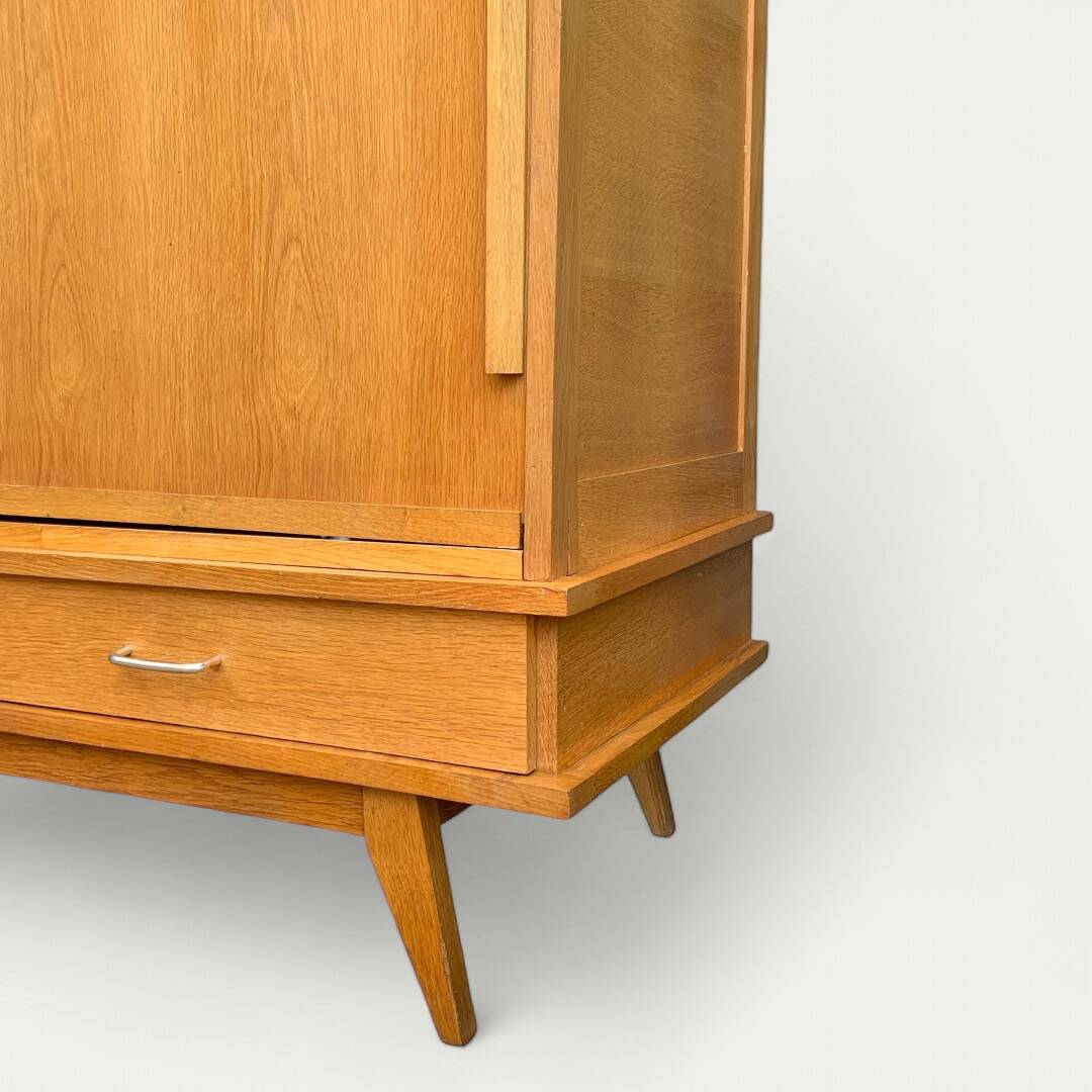 Vintage wardrobe with compass feet 1960
