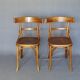 Set de 2 chaises bistrot fischel 1930, assises bois