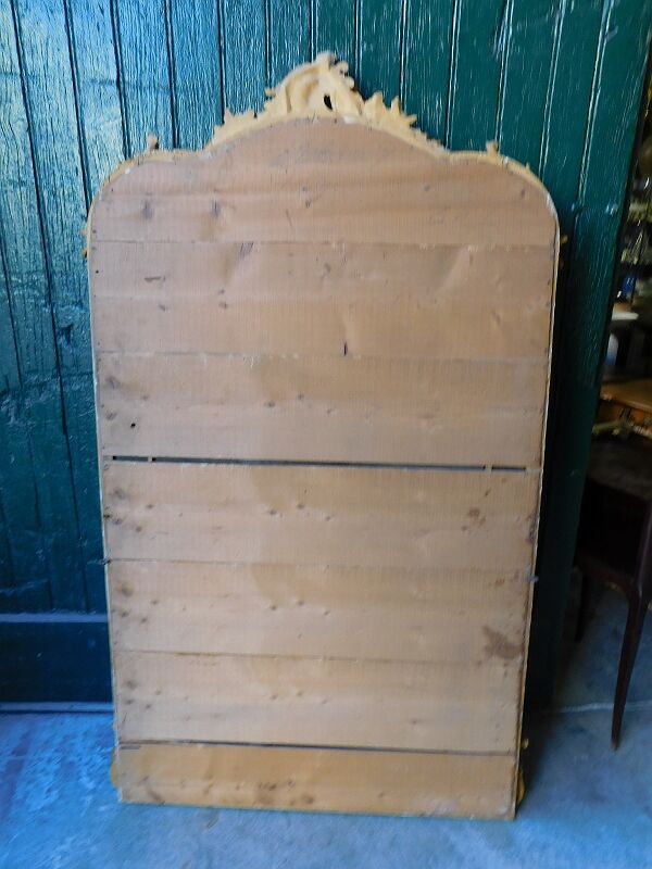 Gilded wooden mirror louis xv with frame