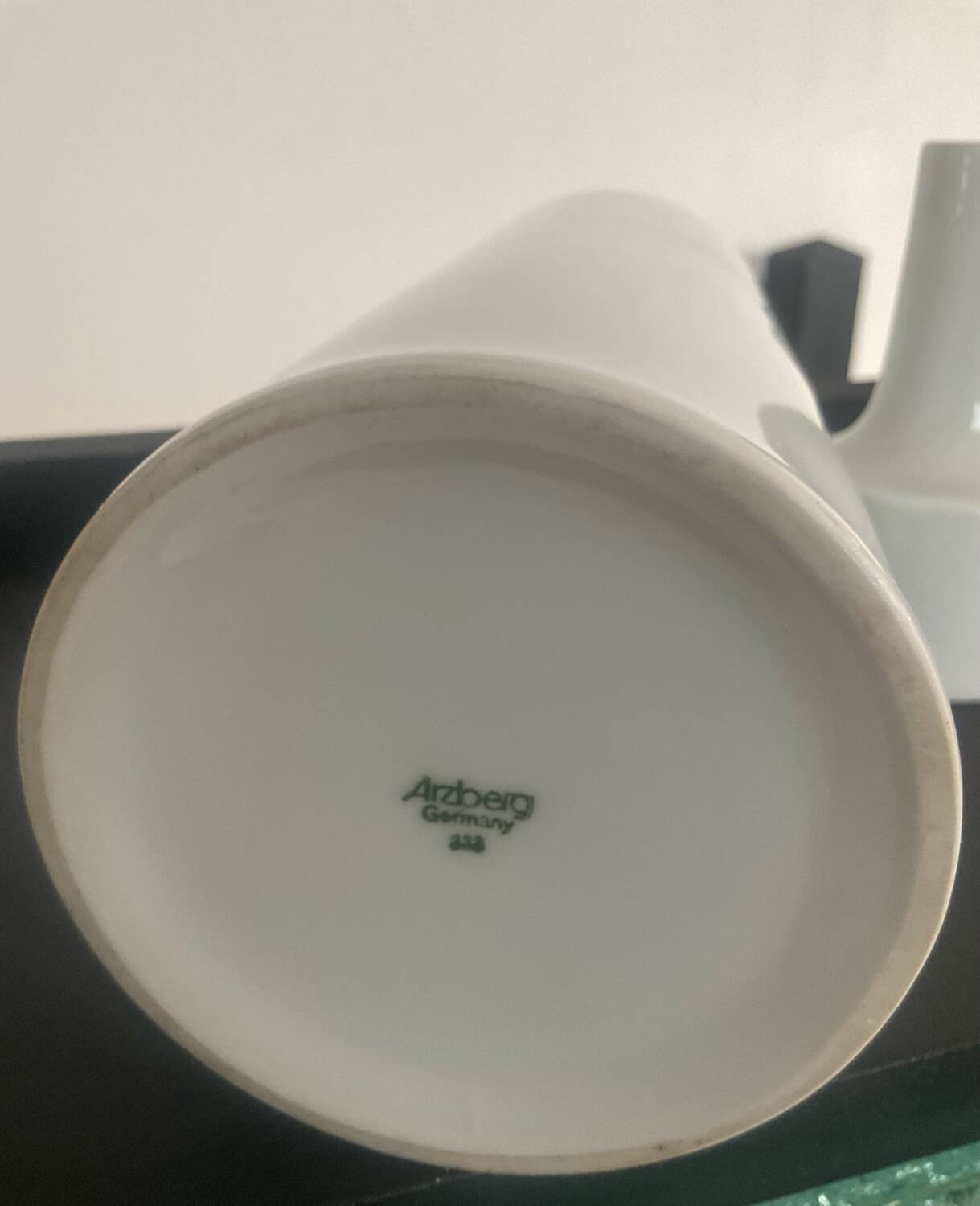 Trio of vintage West German porcelain vases