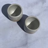 Ceramic stoneware egg cups set of 2