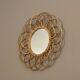 Vintage sun mirror in arched rattan, 55cm, 1960