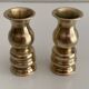 Atypical Duo of Candle Holders Candlesticks Solid Turned Brass