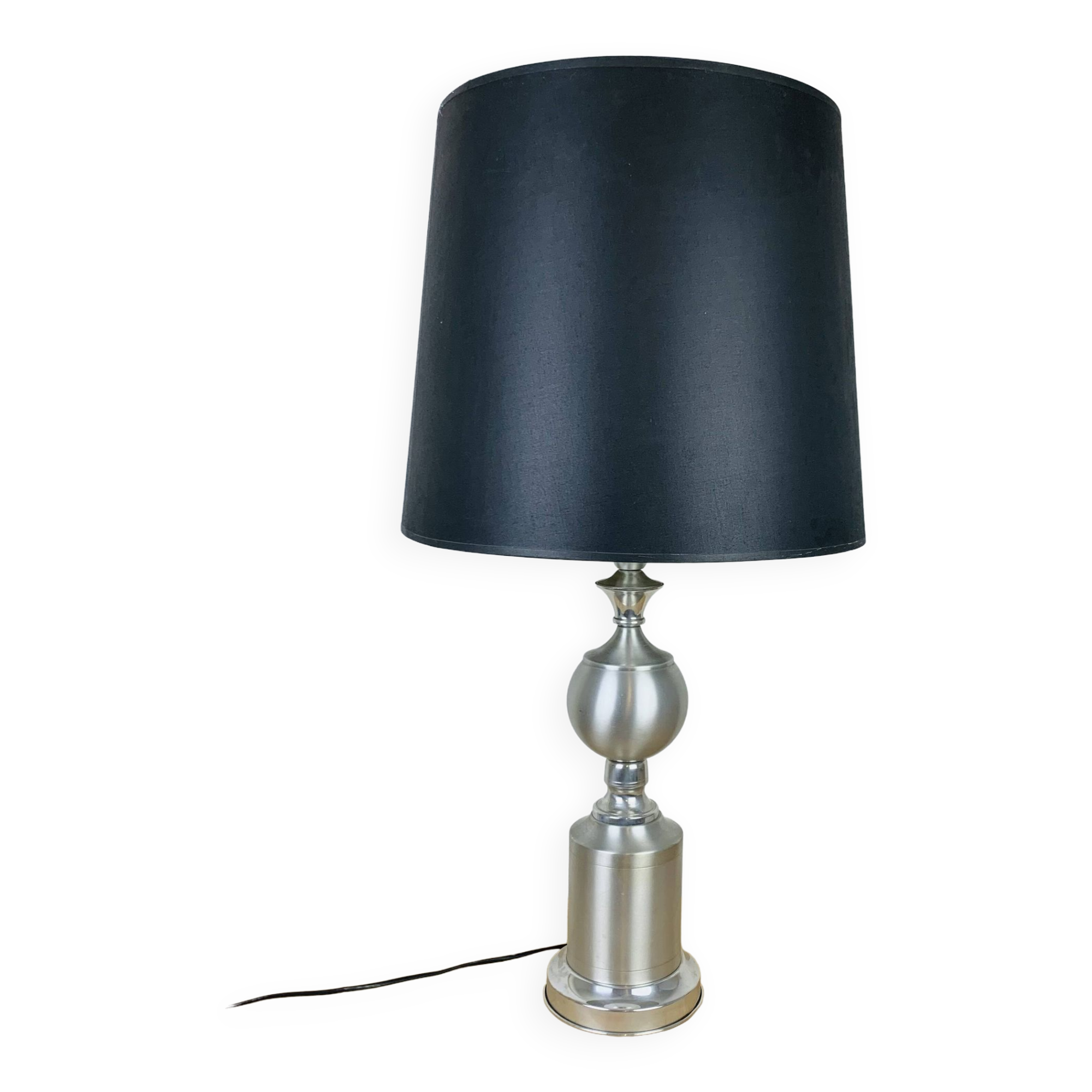 Brushed aluminum lamp from the 70s