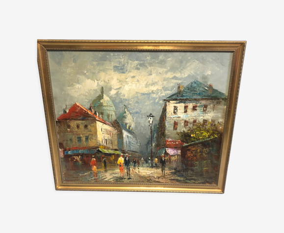 Huile sur toile Caroline burnett (1877-1950)