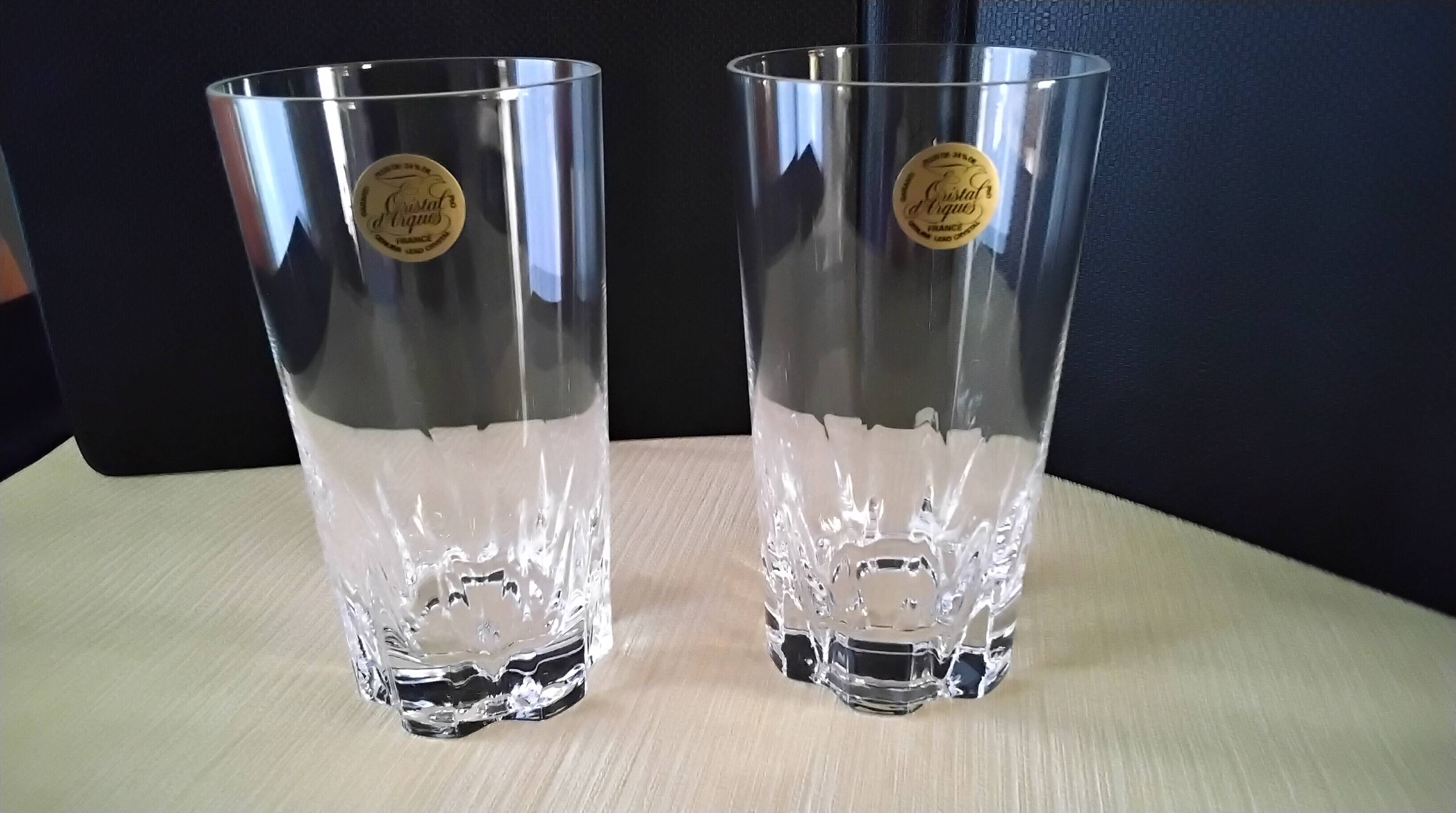 Set of 6 Cristal d'Arques Cheverny water or orangeade glasses