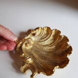 Shell shaped gilded bronze trinket tray small bowl