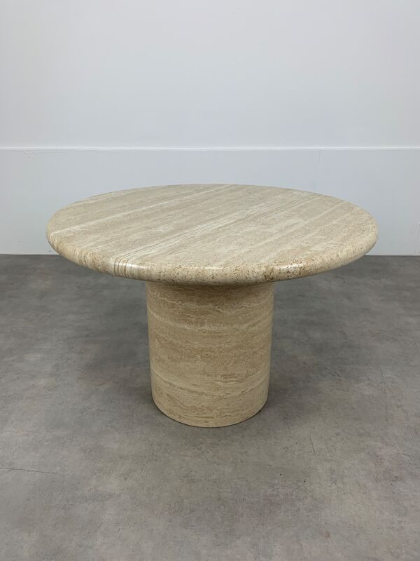 Table basse travertin ronde