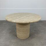 Table basse travertin ronde