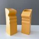 Asa selection vases "Faces" yellow, set of 2 ceramic vases, 90's