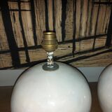 Ceramic lamp foot, iridescent white