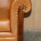 Restored three-seater leather canapé in late Victorian style.