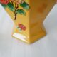 Yellow porcelain vase Japanese decoration