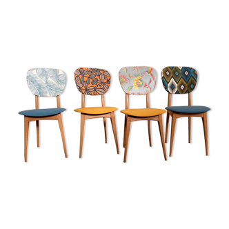 Suite de 4 chaises vintage