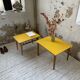 Duo de tables basses bois jaune