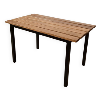 Vintage slatted coffee table