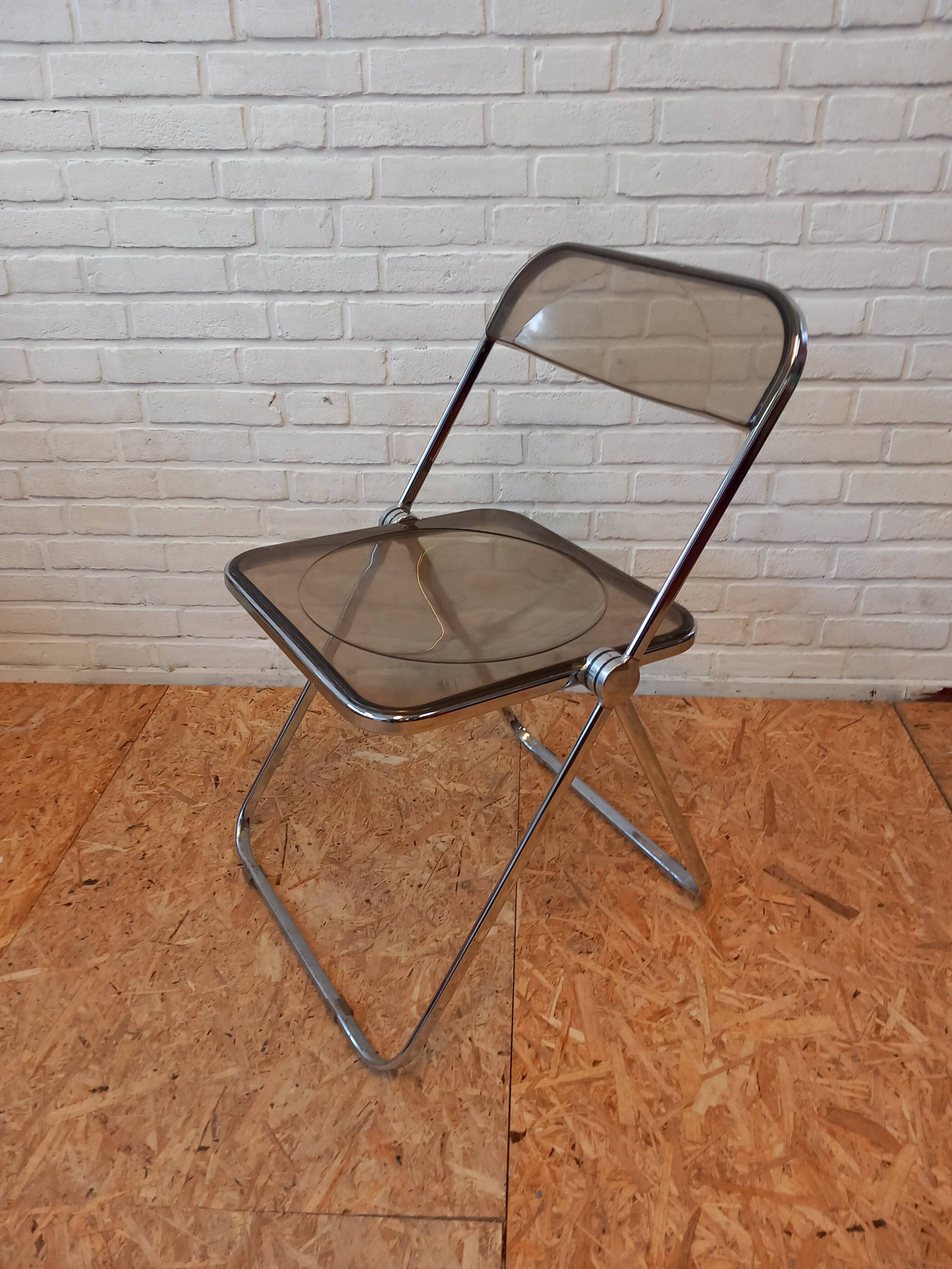 Set of 4 Plia chairs, Foldable chairs by Piretti