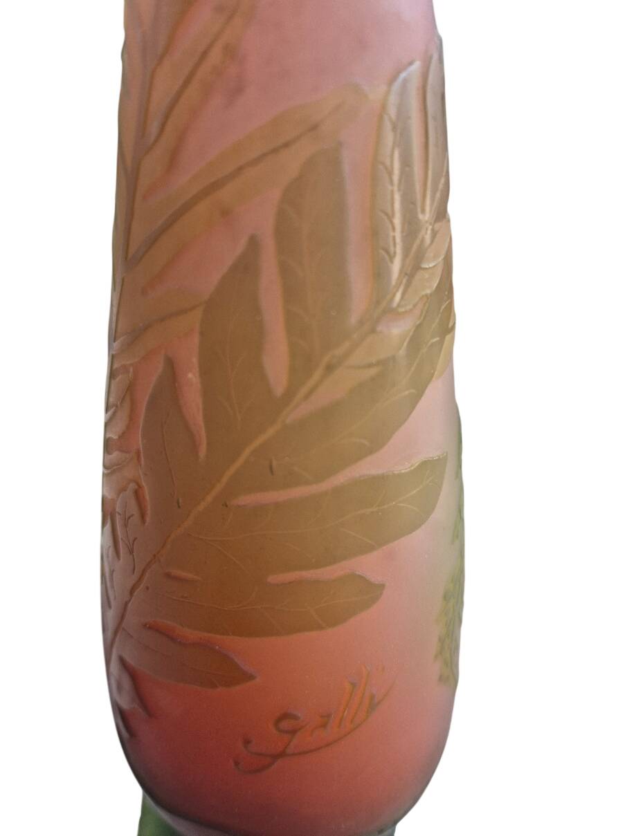 soliflore vase Emile Gallé 1900 1910