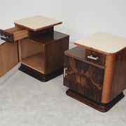 Pair of bedside tables by Jindrich Halabala for Up Zavody art deco 1950
