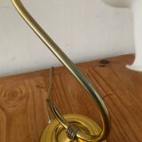 Vintage brass and opaline lamp