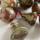 Ensemble de 15 décorations de Noël en papier mâché vintage