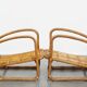 Set of 2 French Rattan Vintage Design Armchairs from the 1950s