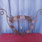 Art Deco wrought iron wall lamp