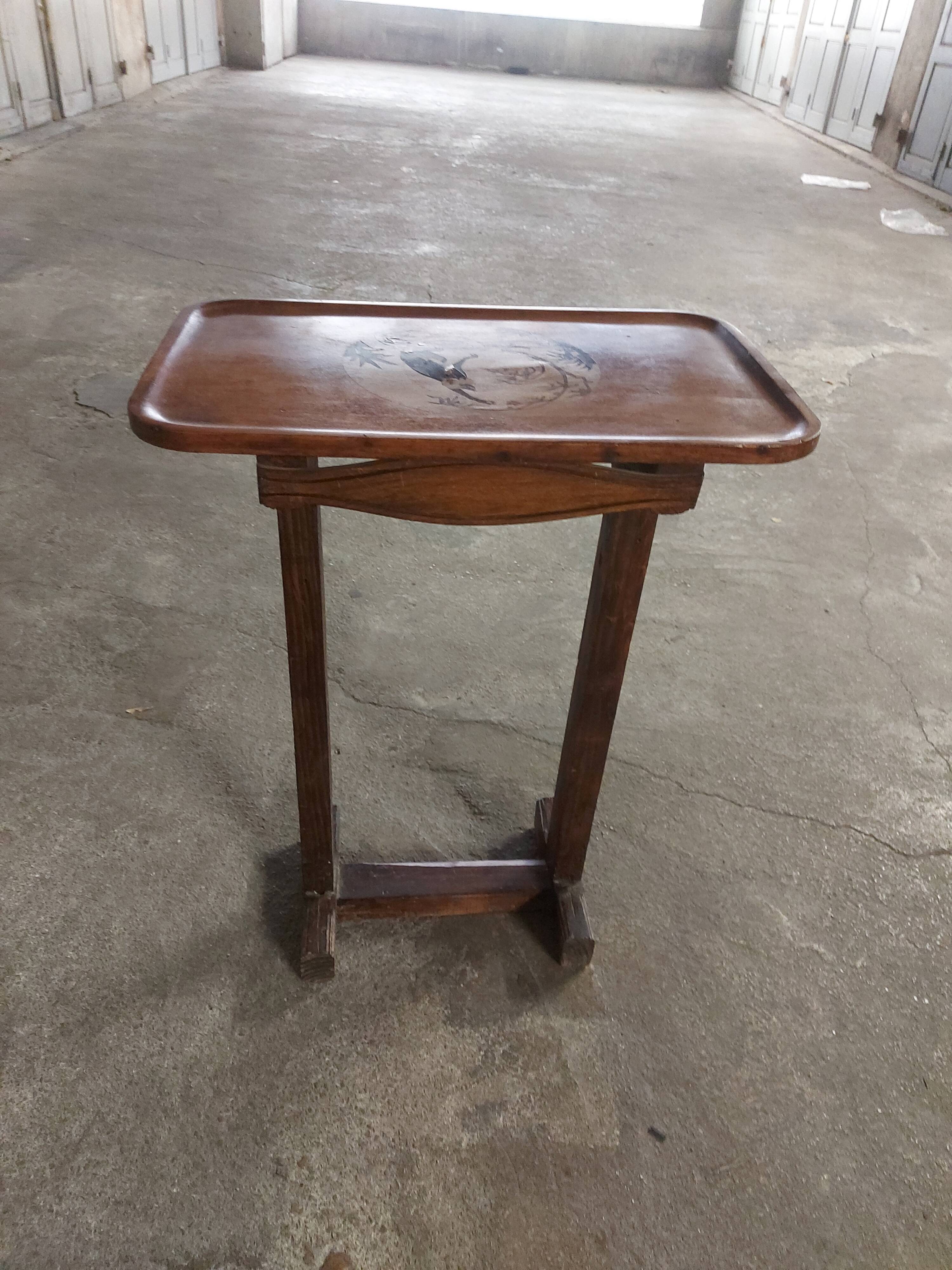 Art Deco marquetry side table