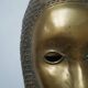 Brass mask wall sculpture ethnic decorative object Tribal art