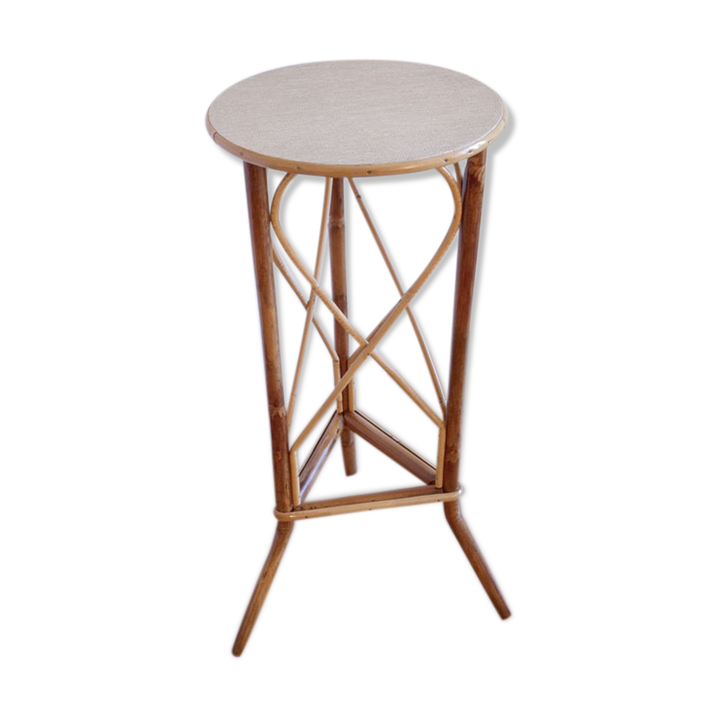 Vintage rattan side table