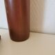 bottle, vase, soliflore in brown glazed stoneware