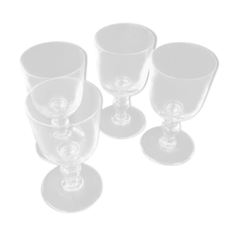 Lot of 4 crystal glasses Saint Louis