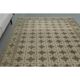 1970s vintage Turkish Oushak handmade wool cotton brown area rug 195x283