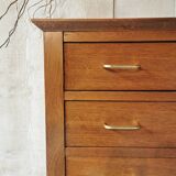 Oak chest of drawers