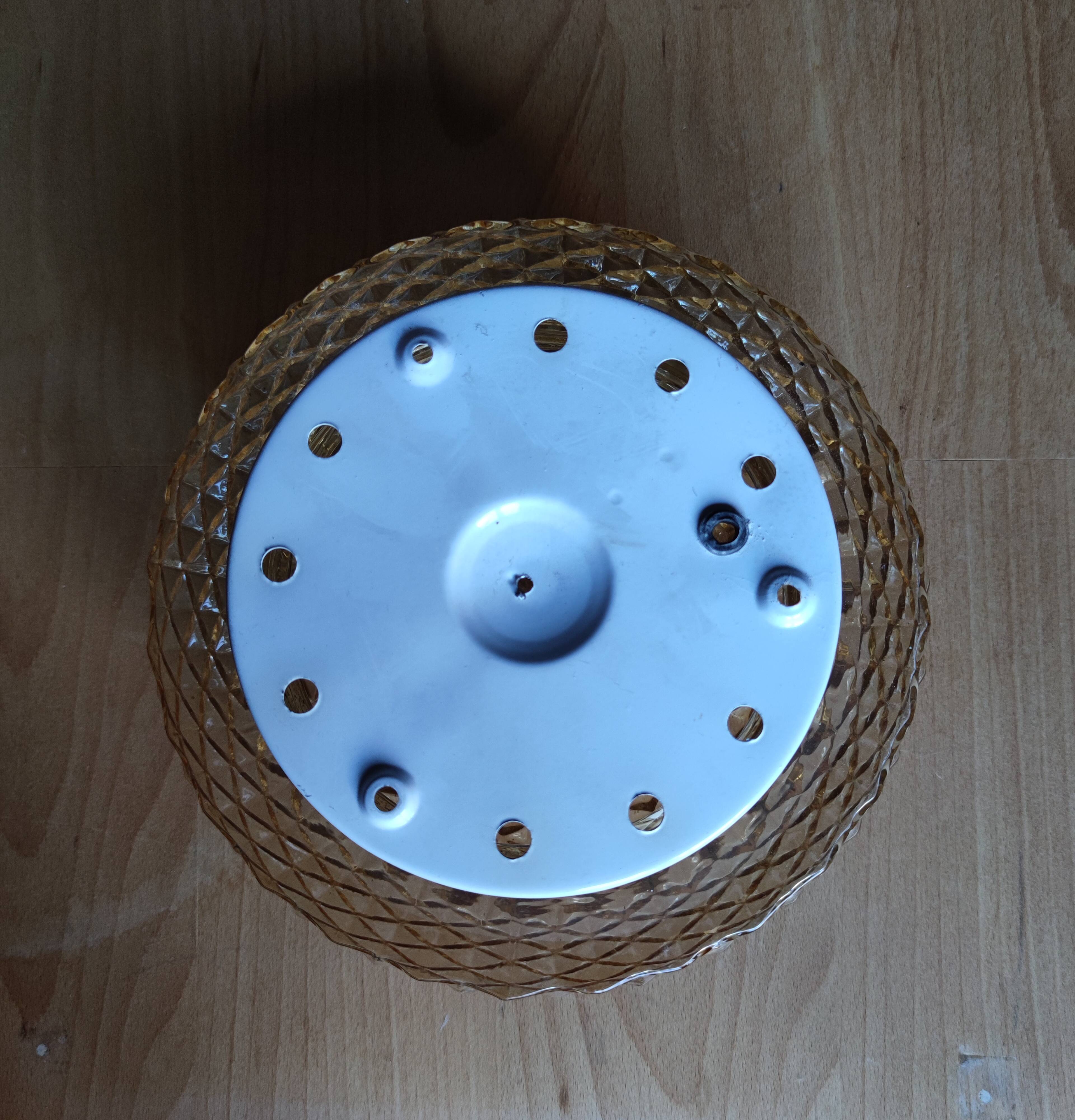 Smoked glass ceiling lamp