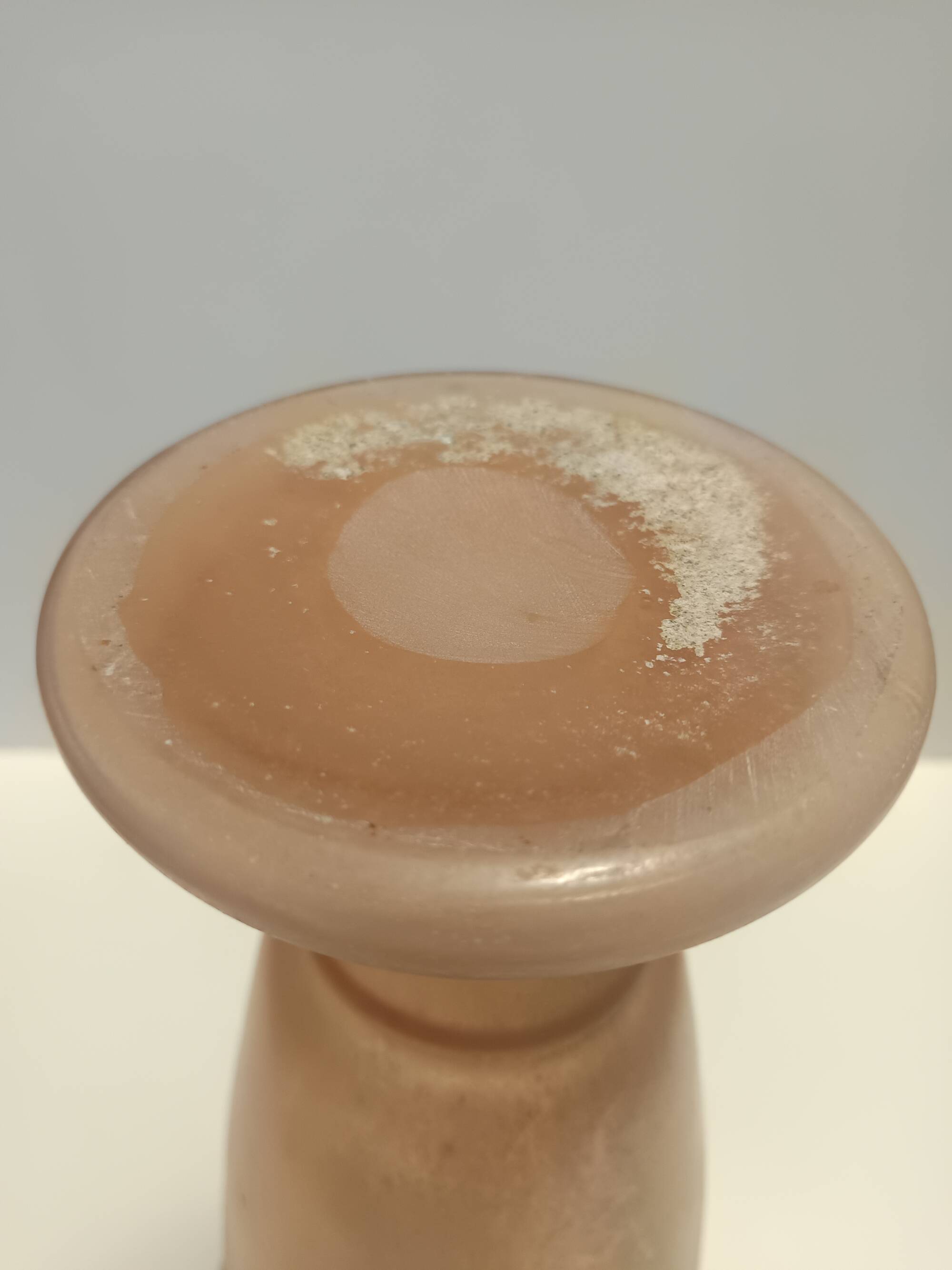 Peach Pink and White Scavo Glass Amphora Vase attr. to Seguso, Italy