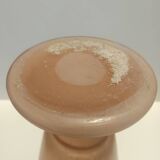 Peach Pink and White Scavo Glass Amphora Vase attr. to Seguso, Italy