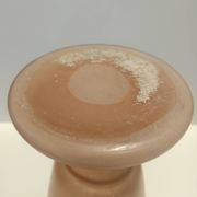 Peach Pink and White Scavo Glass Amphora Vase attr. to Seguso, Italy