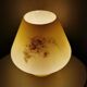 Lampe de table de champignon de verre de verre super belle 70s