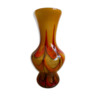 Glass paste vase 70s