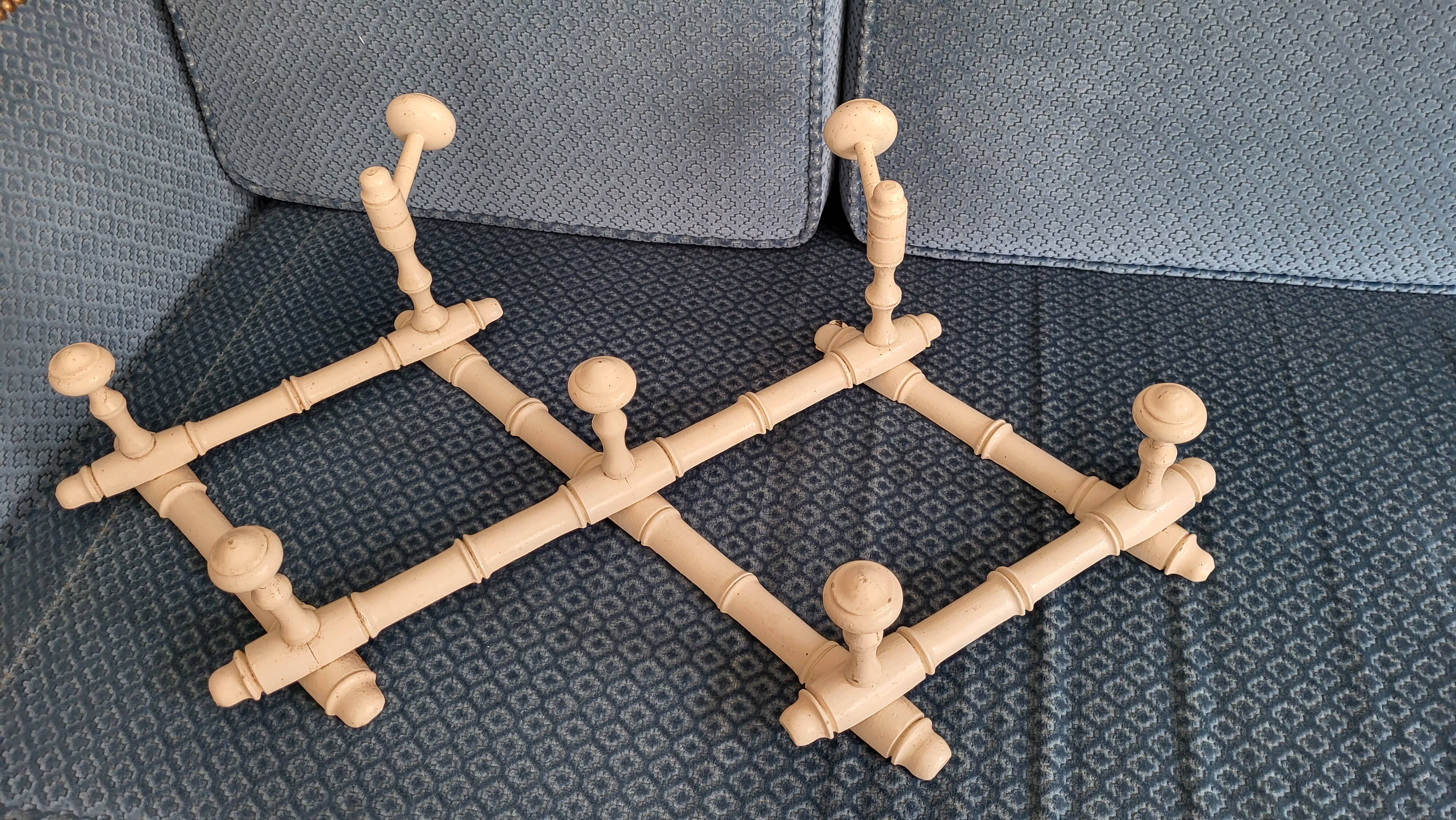 Napoleon III bamboo accordion coat rack 19th century