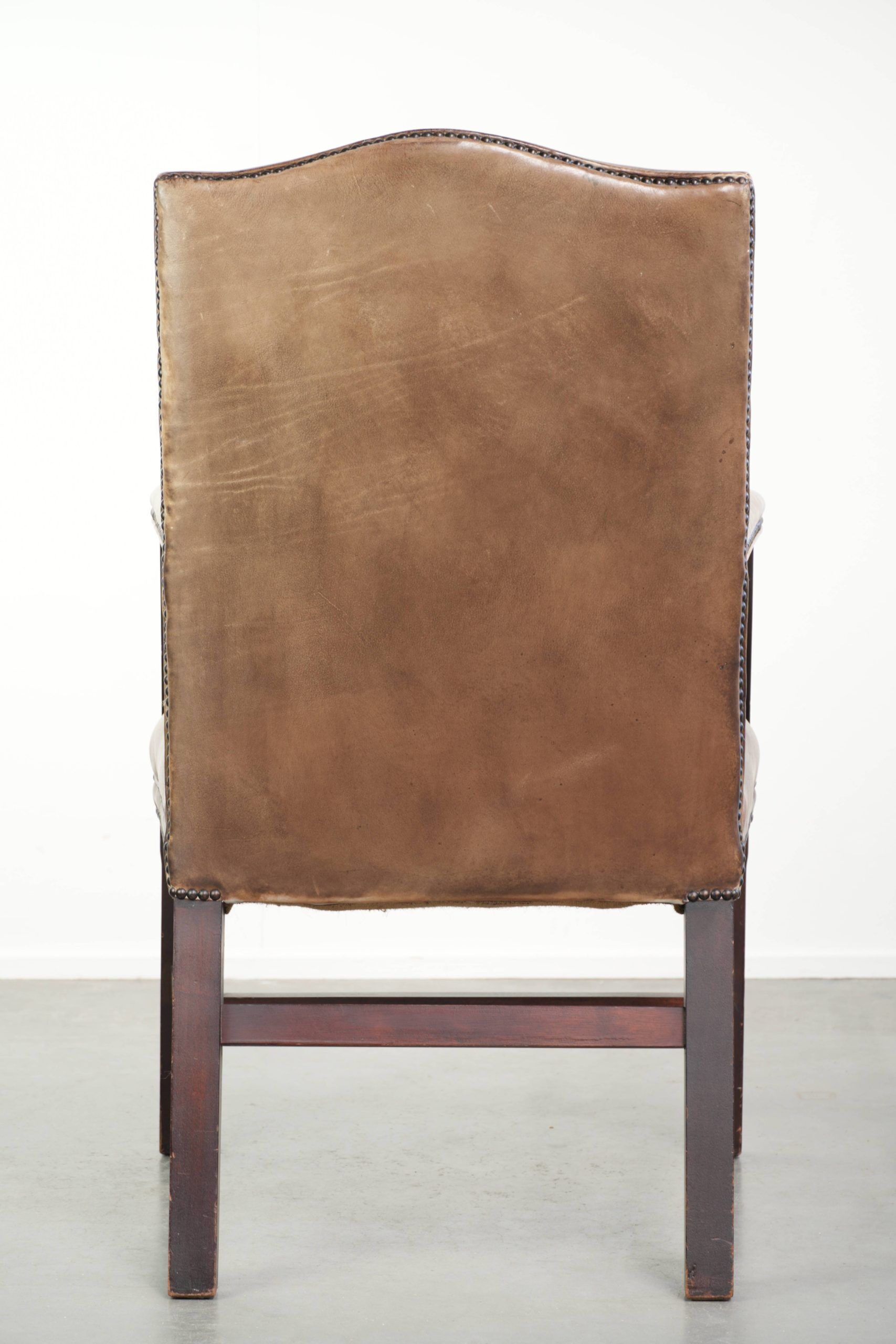 Chaise de bureau/chaise d'appoint Gainsborough en cuir de vache de style anglais du 20e siècle