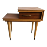 Vintage asymmetrical bedside table