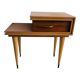 Vintage asymmetrical bedside table