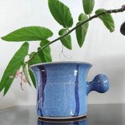 Tasse /  bolle vintage en grès émaillé, signé
