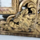 Miroir a pare closes de style Louis XIV en bois et stuc doré XIX siècle
