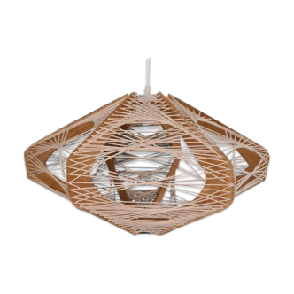 Hanging lamp yarn and wood "sidonie"